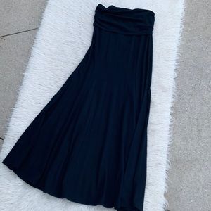 Hard Tail black flared maxi skirt size S